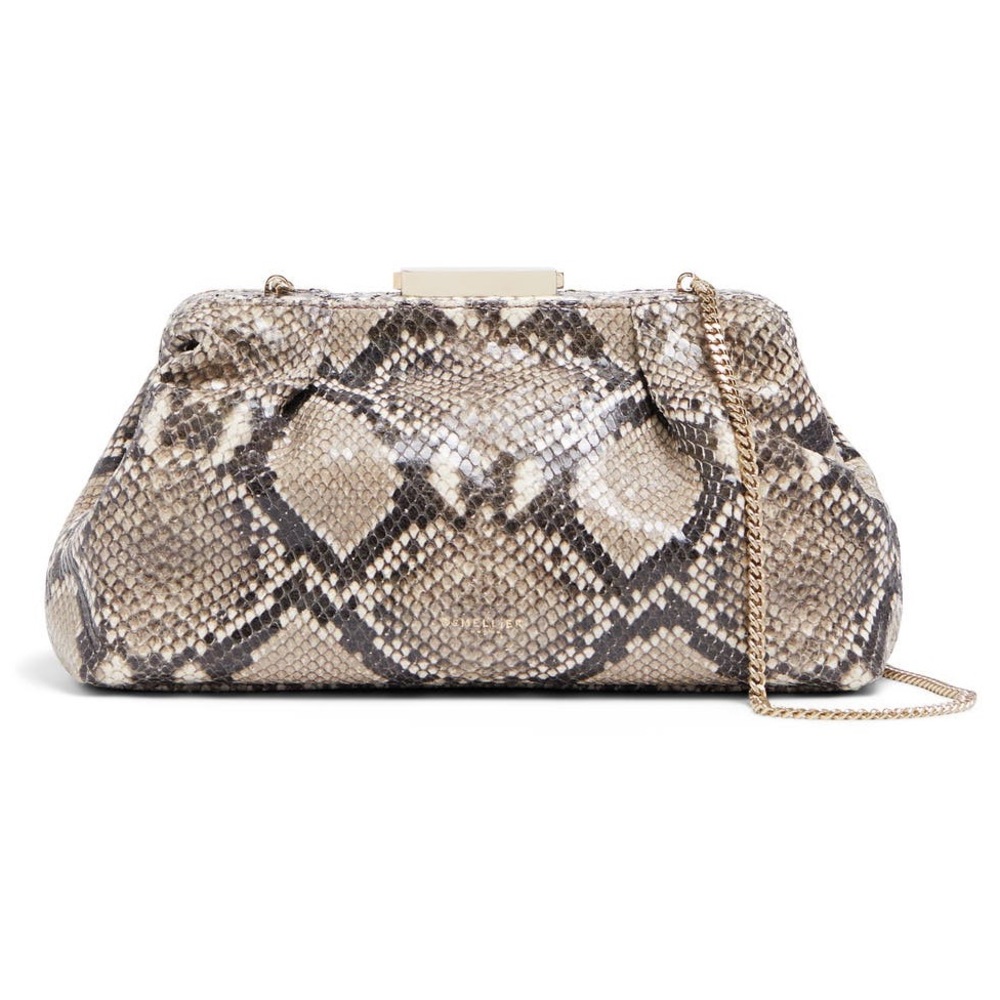 Elegant Snake Print Clutch